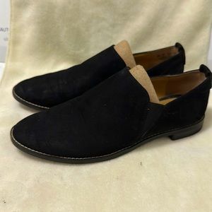 Franco Sarto black suede like loafer size 8